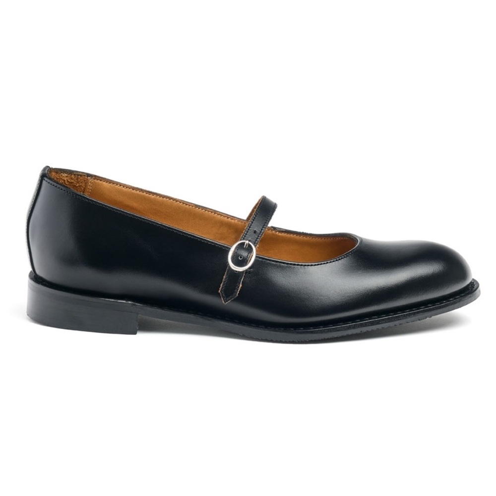 Joseph Cheaney and Sons Classic Black Mary Jane Women's Shoes - Picture 3 of 12